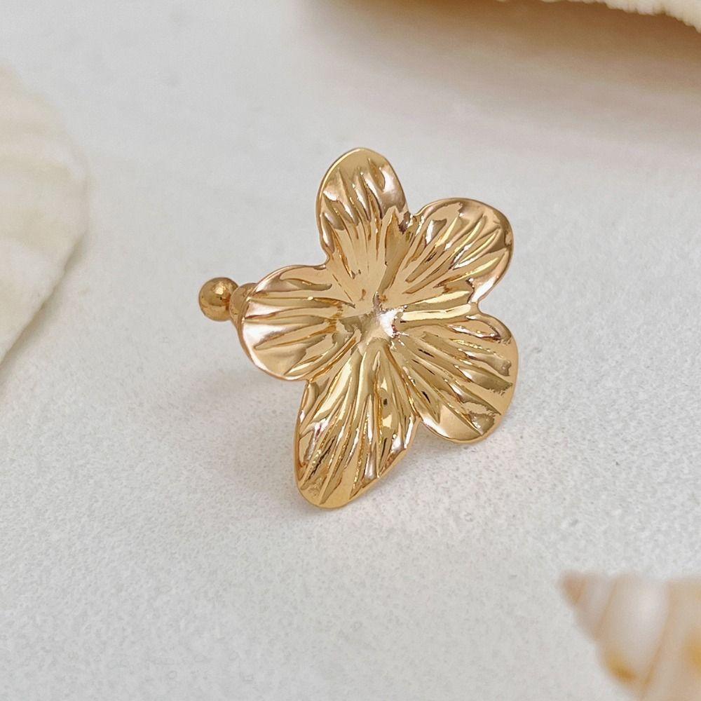 Silver C-shaped Ear Clip Golded Starfish Shell Ring Clip Simple No Piercing Earrings Women
