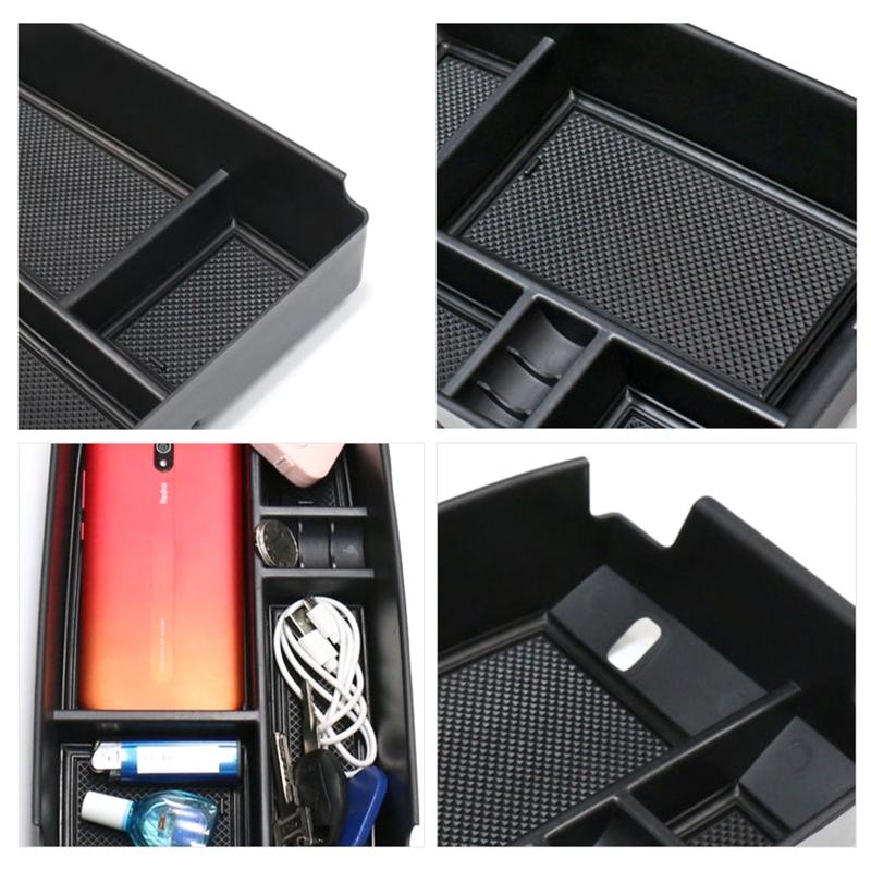 Car Central Armrest for Seat Storage Organizer Trays Black Hidden Drawer Box Suitable for Bronco 21 22 Interior Accessor