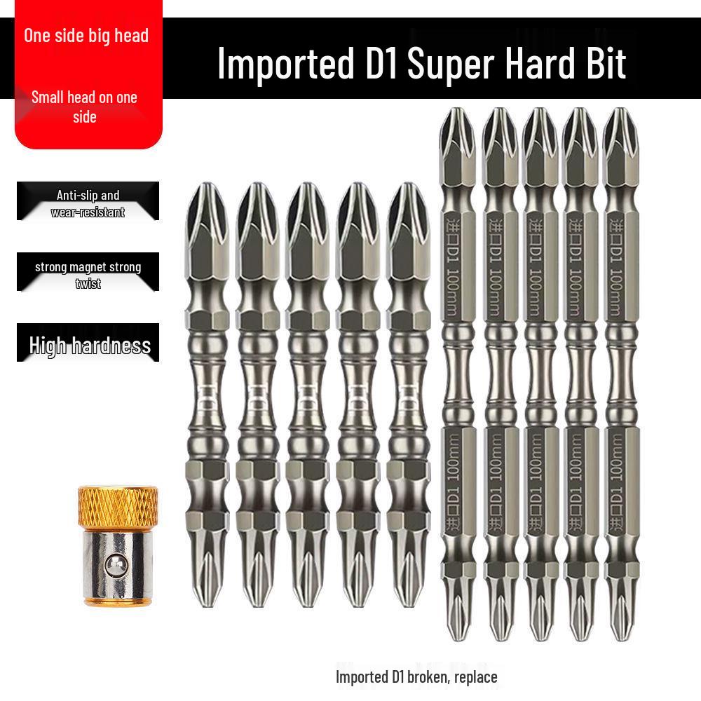 High-Hardness German-Style Phillips Screwdriver Bits with Strong Magnetic Anti-Slip Ring for Electric and Air Screwdrivers