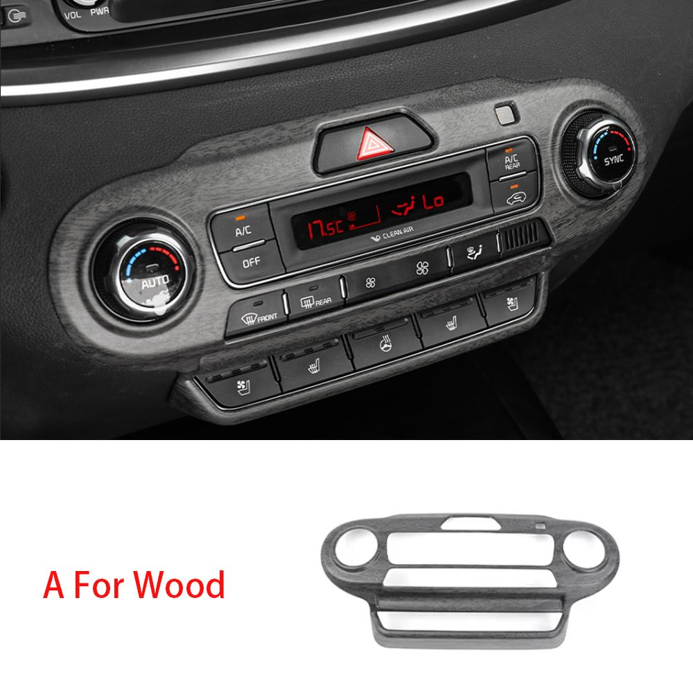 For Kia Sorento 2014- Carbon Fiber Air Conditioning Adjustment Cover Trim Interior Accessories LHD