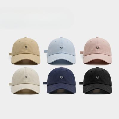 Cute Kitten Embroidered Baseball Cap for Women with Thin Wide Hat Showing Face with Small Hat  Duckball Cap  Soft Top  Versatile Trendy