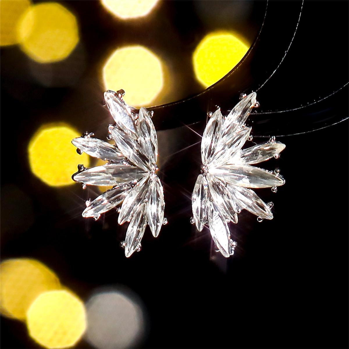 

Модные цветные серьги-бабочки из кристаллов, персонализированные преувеличенные женские серьги, высококачественные свадебные серьги