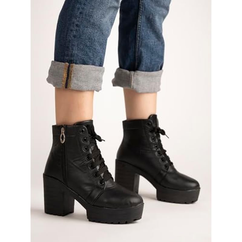Shoetopia Girls Bt-Paris Black Ankle Boot - 7 Uk (Girls-Bt-Paris-Black) 7 UK чёрный