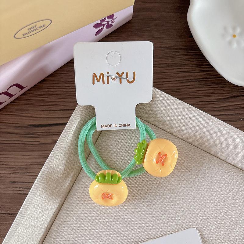Cute Cartoon Children's Fruit Elastic Band, Girls' Summer Braided Hair, Candy-colored Hair Tie and Hair Band, Princess Hair Tie and Hair Accessory