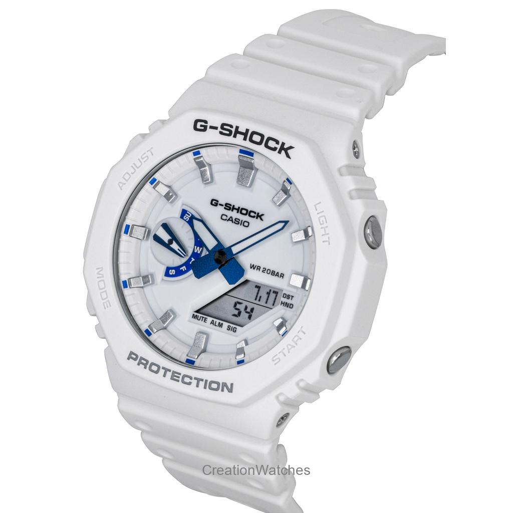 Casio G-Shock Analog Digital Resin Strap White Dial Quartz GA-2100HDS-7A 200M Men's Watch