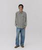 BLANKROOM Check Shirt_Haze Gray