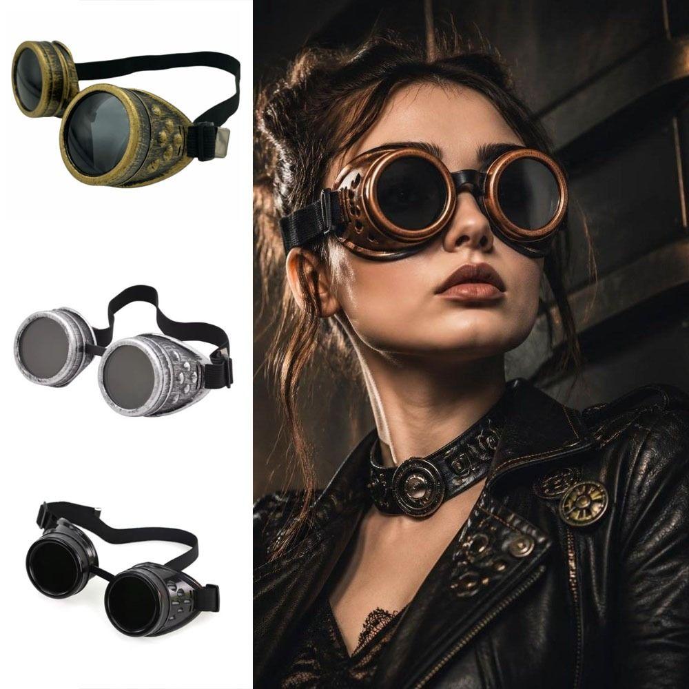 Windproof Steampunk Goggles Metal Driver Goggles Vintage Fashion Steampunk Glasses Halloween