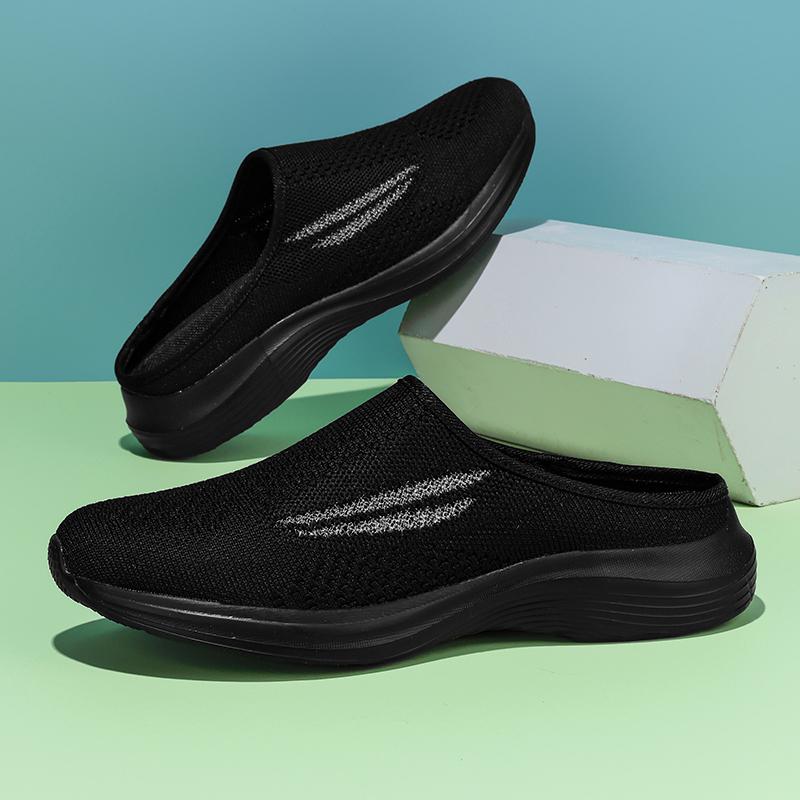 

Женские тапочки, сандалии, новые летние пляжные тапочки, женские дышащие сетчатые туфли на плоской подошве, женские шлепанцы, женские домашние тапочки 42 чёрный