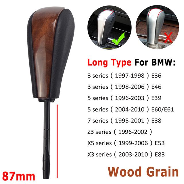 For BMW E39 E46 E53 E60 E61 E63 E64 E83 E81 E82 E87 E90 E91 E92 Original Quality Car Automatic Gear Shift Knob ABS Leather