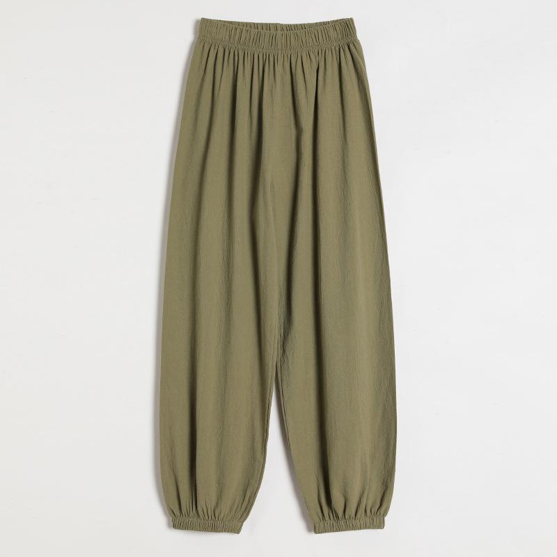 Women Cotton Linen Casual Harem Pants 
