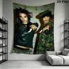 Bill Kaulitz E Tom Kaulitz Wall Tapestry Aesthetic Wall Hanging Printed Fabric Blanket Decorative Tapestries for Bedroom Living Room Home Decor