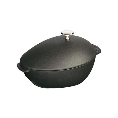Staub Hrnec Černý smaltovaný odlévací hrnec Japonský hrnec na mušle "Mussel 25cm" [Autorizovaný produkt] 40509-494