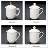Shangqi Dragon Handle White Porcelain Ceramic Mug with Lid