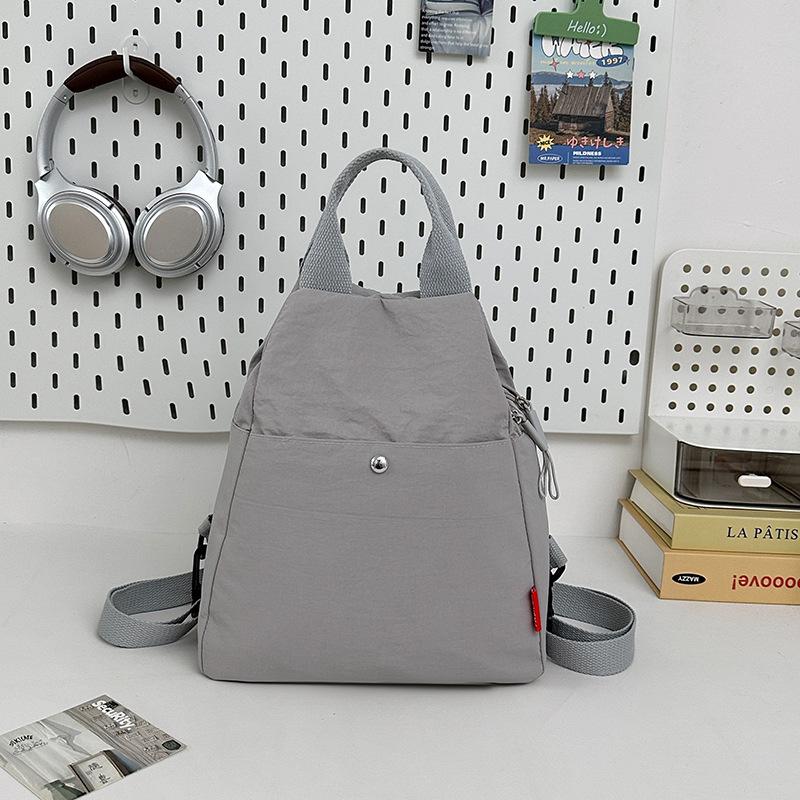Schoolbag trendy brand casual backpack new multi-functional lightweight simple small backpack solid color commuter outdoor travel messenger bag