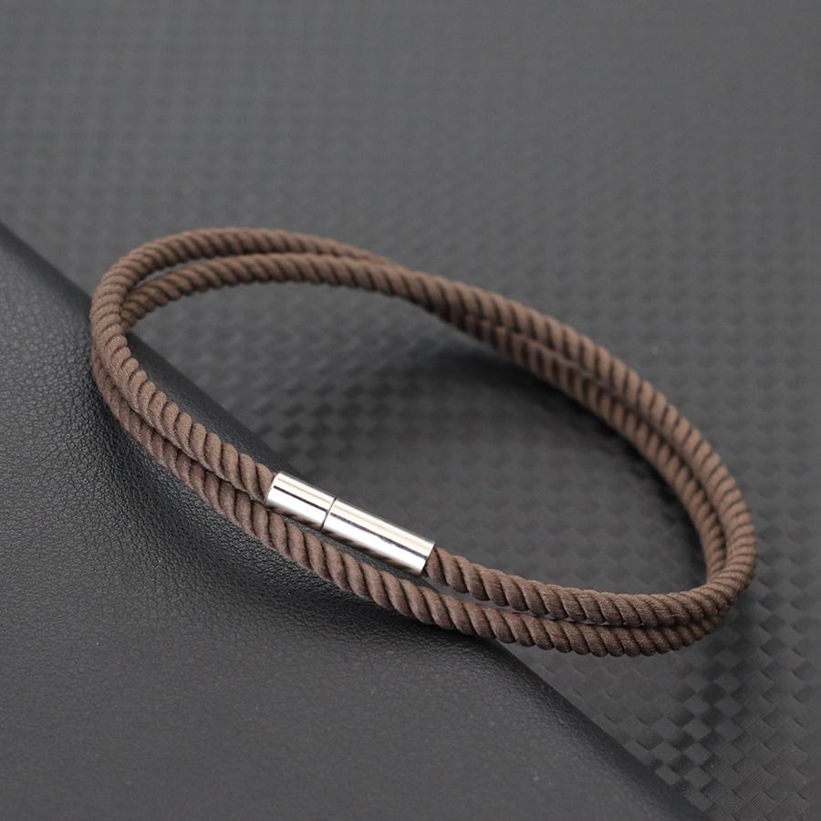 Simple Style 3mm Thin Rope Bracelet For Men Double Layer Braided Wish Braslet Good Luck Red Thread Braclet Outdoor Cycling Joias