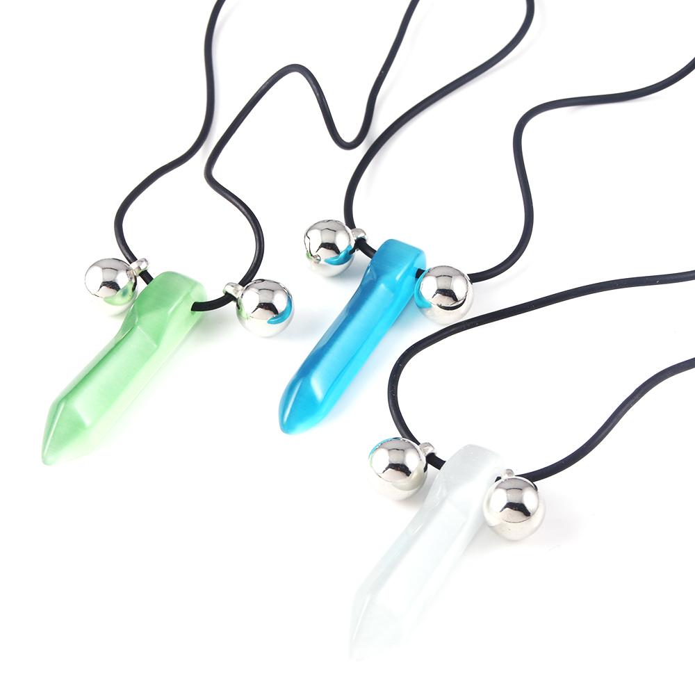 Anime Ninja Necklace Cosplay Props Tsunade Gemstone Natural Jade Pendant Talisman Necklace For Women Men Jewelry Charm Gifts