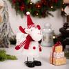 Weihnachtsthema Hüpfende Federbasis Schneemann Weihnachtsmann Ornament Für Feiertagstischplatte Regal Dekoration Set