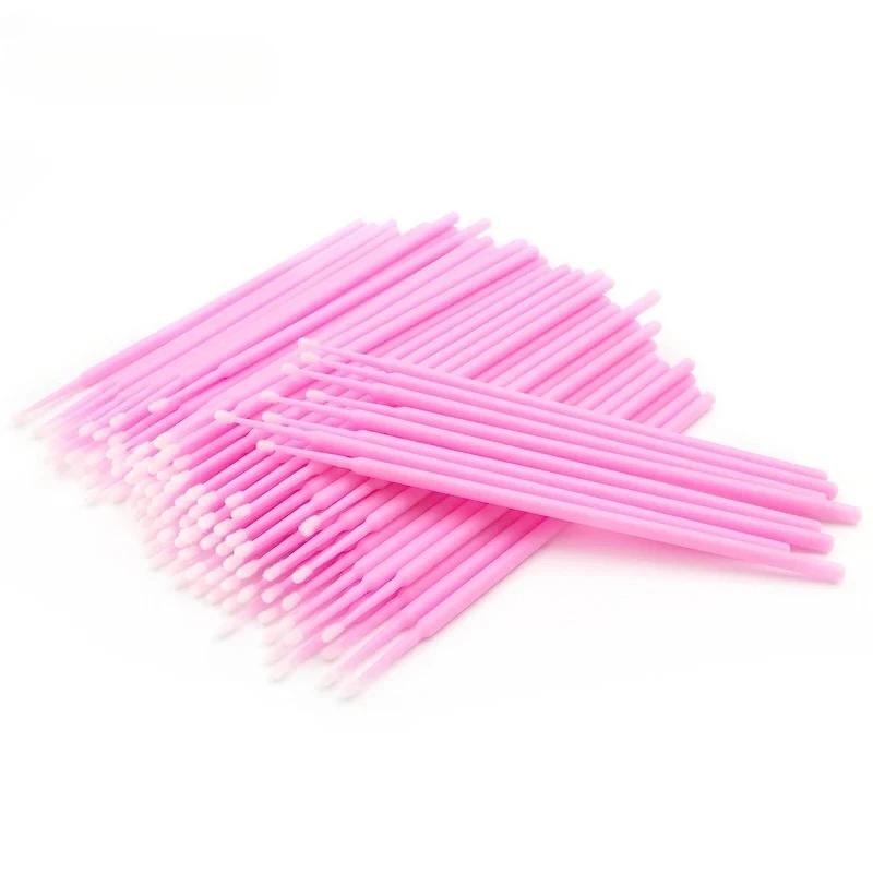 100/200/500/1000PCS Cotton Swab  Extension Disposable Eyelash Glue Cleansing Brushes Applicator Sticks Makeup Tools