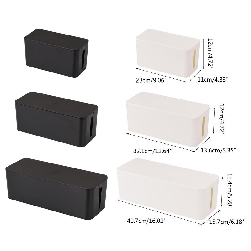 Elegant Cord Management Container Large Capacity Socket Organizer Power Strips Cables Storage Solution for Home Desk