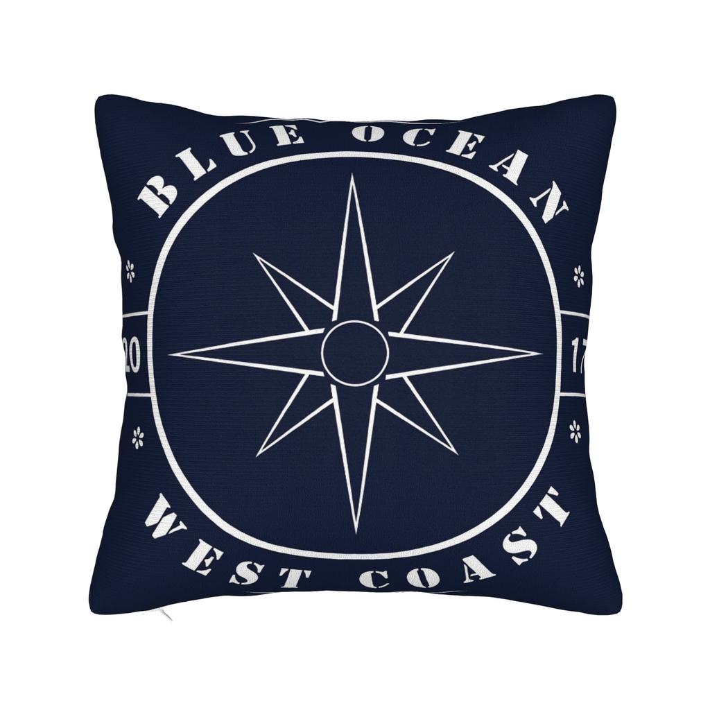 Nordic Dark Blue Nautical Collection Pillow Cover Custom Cushion Cover Funny Pillow Case For Living Room Chair