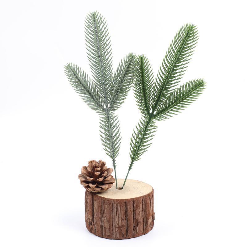 10Pc Simulated Pine Needle Branches DIY Simulated Pine Needle Decorations For Christmas Trees Home Holiday Party Christmas Decor