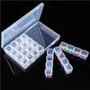 ABS Crystal Embroidery Storage Box Rectangular 28 Grid Adjustable Detachable Salon Manicure Rivet Container Case