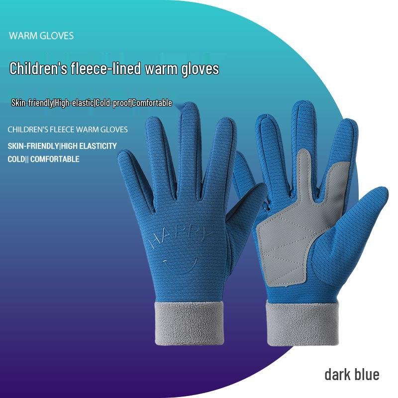 Mănuși de ciclism de iarnă pentru copii – Rezistente la vânt, antiderapante, fără degete, impermeabile pentru băieți, fete și femei.
