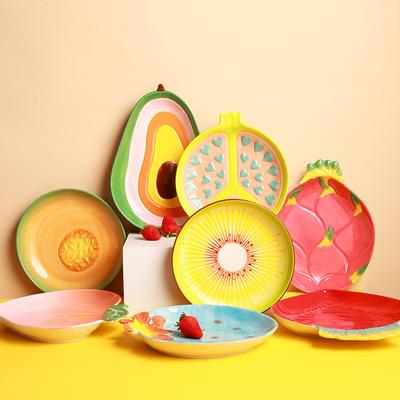 Creatieve Cartoon Fruitvormige Keramische Saladeschaal Soepkom Familie Fruitsnackbord Tafelgerei Keukengerei Accessoires