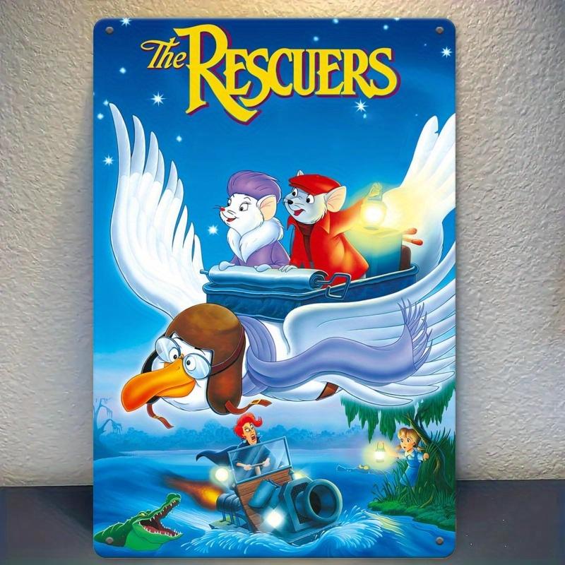 

1pc Rescuers 20.32x30.48 cm Metal Wall Art, Vintage Style, Multipurpose, No Electricity Needed, Easy Mounting, Ideal for Home 20x30cm（7.8x11.8inch）