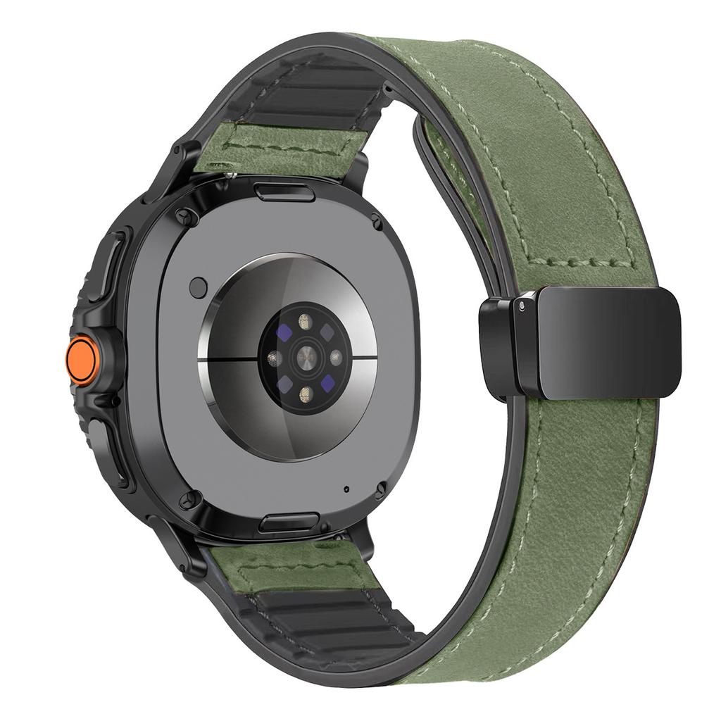 Leather Band for Samsung Galaxy Watch 8/8 Classic Magnetic Strap Silicone Bracelet for Galaxy Ultra 2025/7ultra Quick Fit Correa