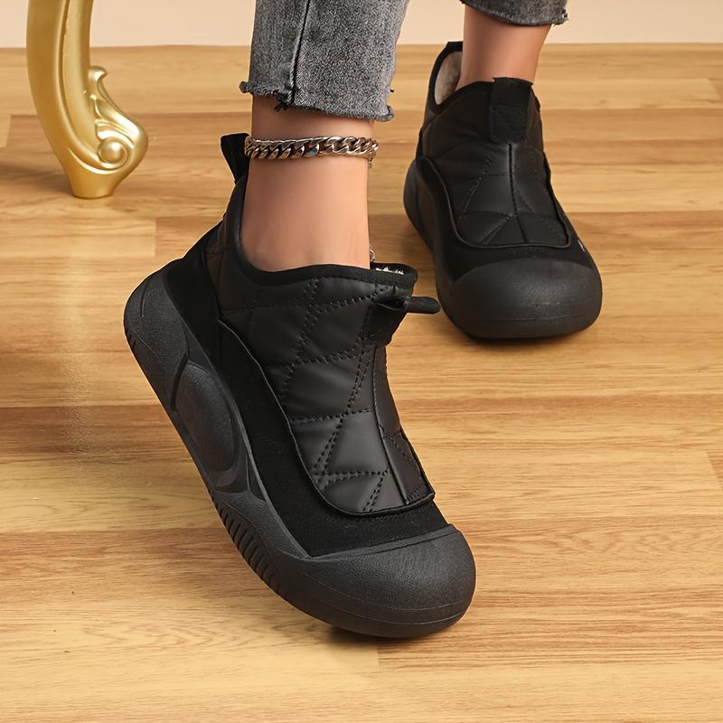 Women's Fleece and Thickened Snow Boots, Casual Anti-slip Ankle Boots