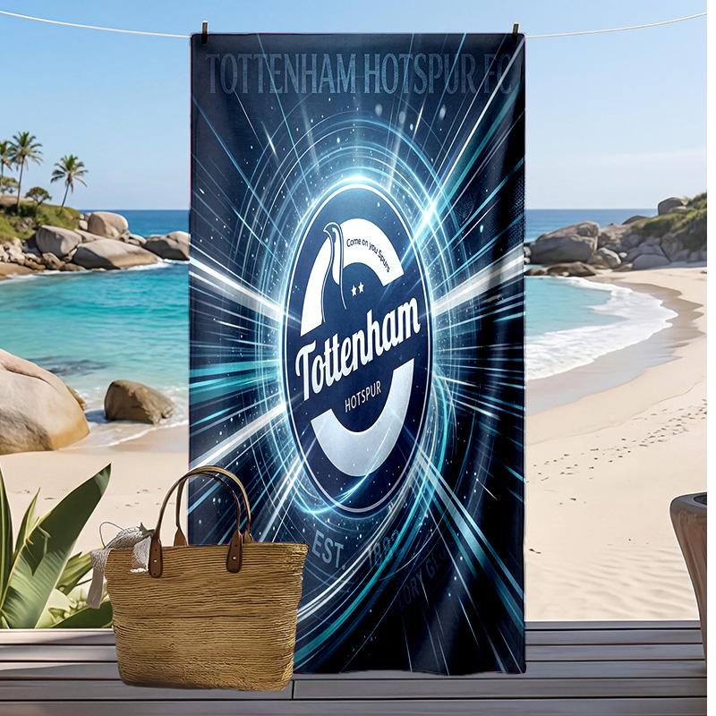 Tottenham Hotspur Printed Beach Towel Quick Dry Soft TowelPortable Large Rectangular Beach Blanket for Travel Swimming Pool