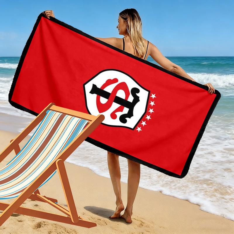 Asciugamano da Spiaggia Stampa Stade Toulousain, Asciugamano Grande Morbido Asciugatura Rapida per Spiaggia Campeggio Nuoto