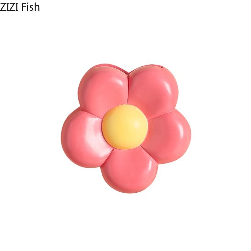 Niedliche Cartoon-Blumenförmige Vase Schreibtischdekoration Künstliche Blume Dekoratives Florales Arrangement Wandvasen Raum Ästhetische Deko