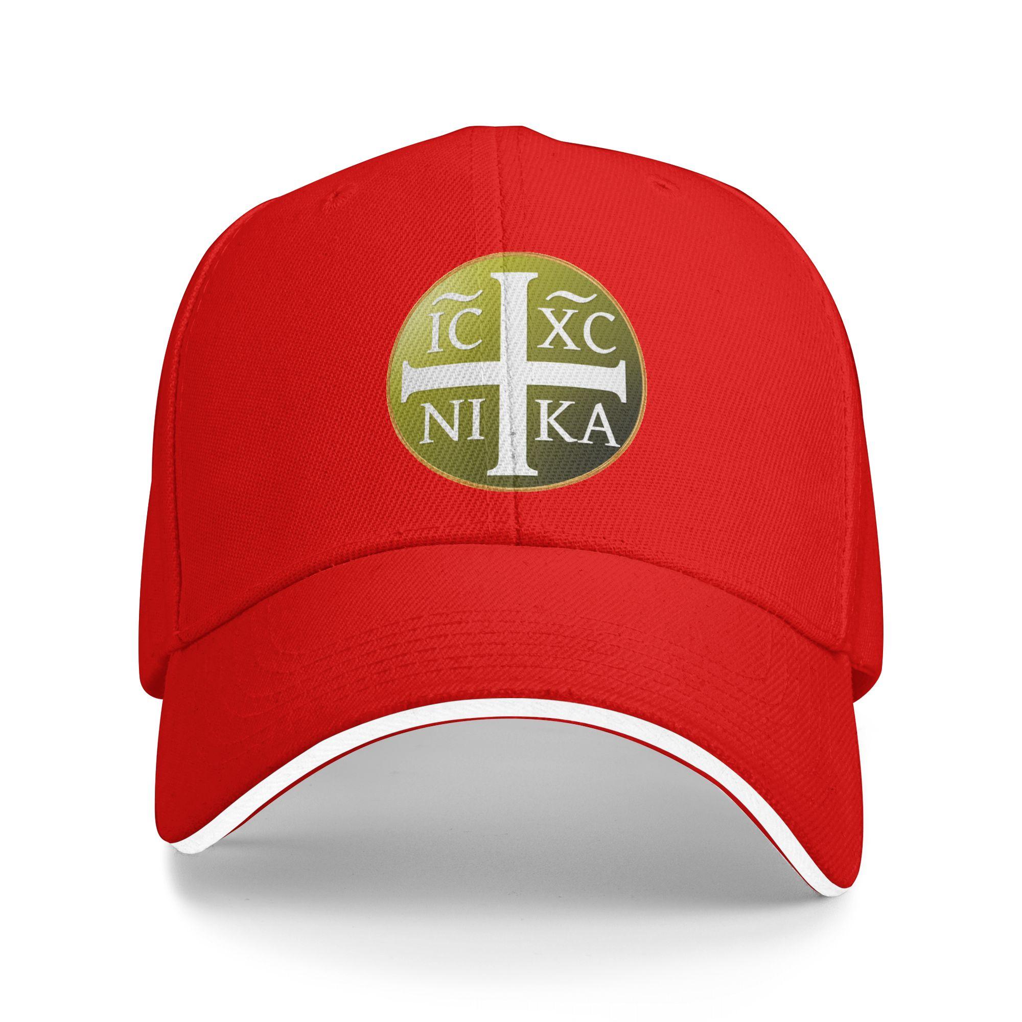 Unisex IC XC NIKA Cross Christogram Orthodox Outdoor Hat Adjustable Cap Casual Baseball Cap Sports Sunshade One Size