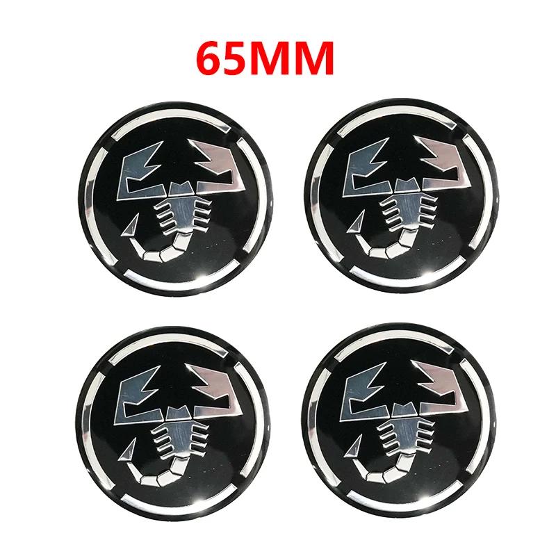 4pcs 65mm 60mm 3D logo car emblem Wheel Center Hub auto Rim refit dust-proof badge covers sticker styling accessories For FIAT