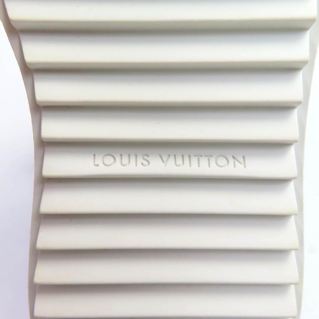 Great LOUIS VUITTON Sneakers LV Escal Monogram Blue Leather Women 34.5 CL1129 Used