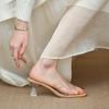 Sommer Frauen Hausschuhe Outdoor Klar PVC Transparent Gelee Sandalen Mode Offene spitze Dünne High Heels Party Damen Schuhe Casual