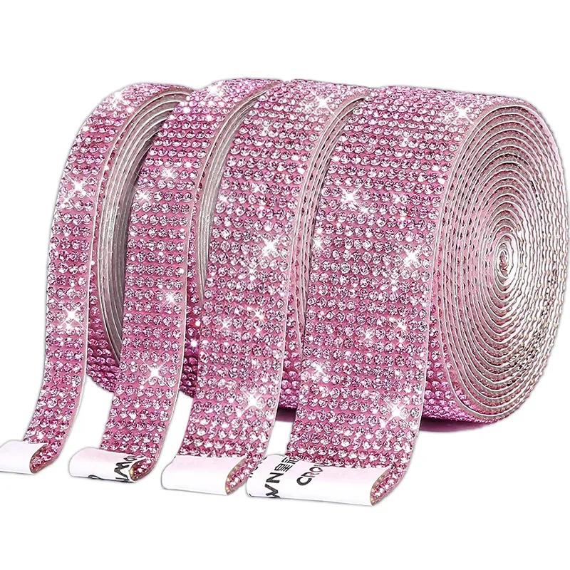 1 yard samolepicí kamínková nálepka Křišťálová diamantová stuha DIY kamínková stuha na oblečení boty auto telefon domácí dekoraci
