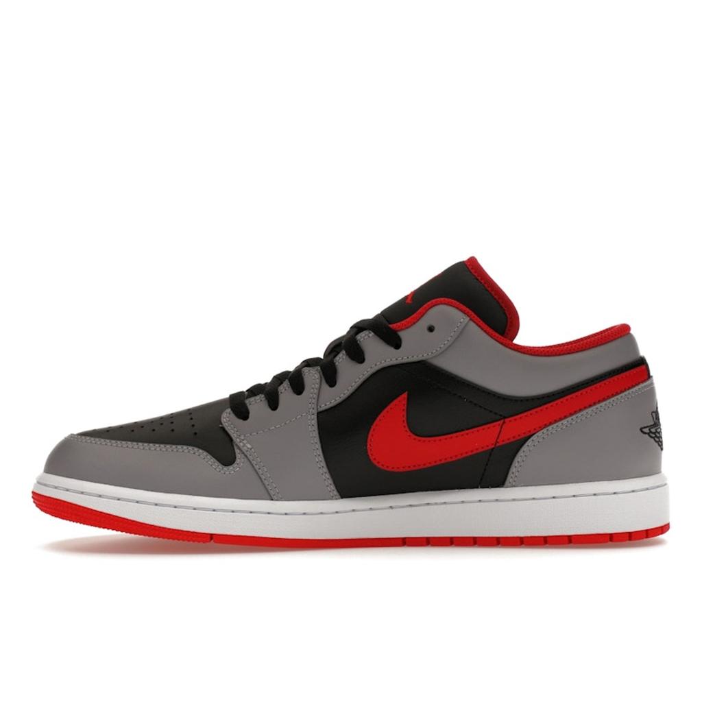 Air Jordan 1 Low Cement Fire Red Men Sneakers Grey Black Cement-Grey 553558-060