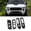 4pcs Window Switch Panel Cover Trim Carbon Fiber Style Interior Decoration Window Control Panel Trim