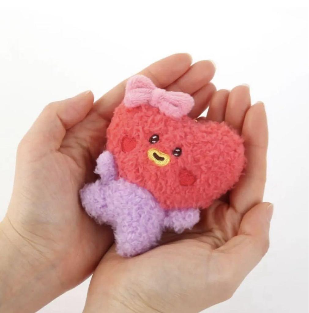 [USED] BT21 Minini Plush Key Ring LOVELY Ribbon TATA