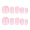 24 pezzi Unghie Finte Acriliche Lucide Corte Quadrate da Premere con Punte Francesi Adesive Manicure per Donne e Ragazze