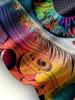 Men's Graffiti Style Colorful Eye Pattern Print T-shirt With Crew Neck And Short Sleeve Tops Suitable For Summer Leisurewear