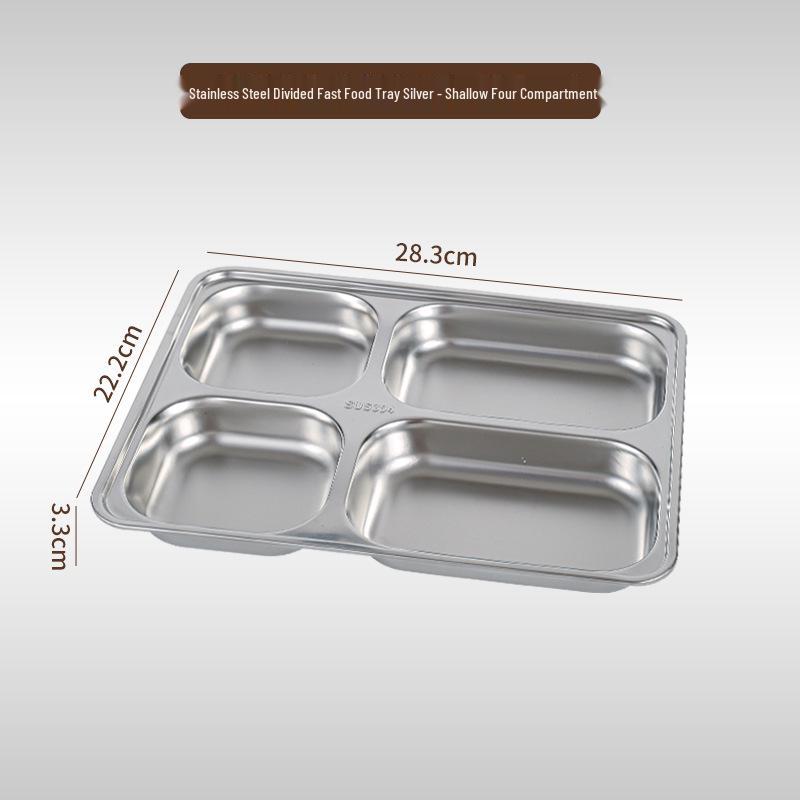

304 Stainless Steel Compartment Meal Tray for Kids and Adults