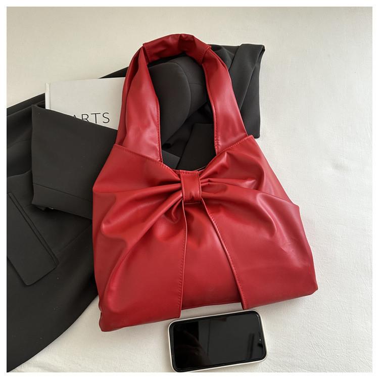 Modern Large Capacity Butterfly Knot Tote Bag With Magnetic Closure For Daily Use