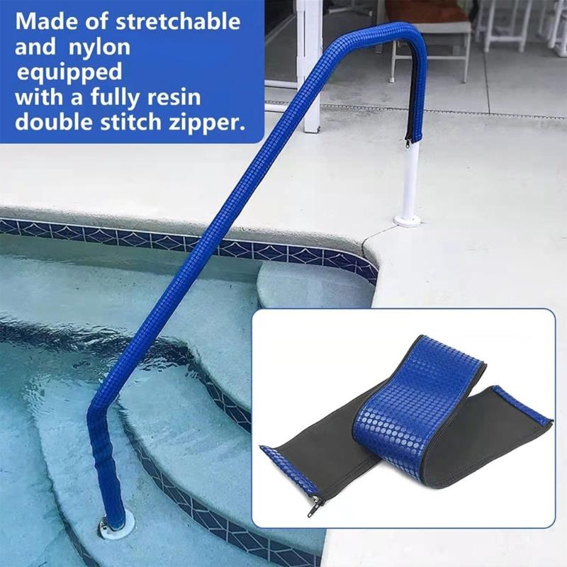 Nonslip Swimming Pool Hand Railing Handrail Cover Antiscald 4/6/8/10FT Neoprene Safe Rails Grip Accessories for All Ages