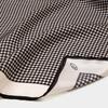 Avvina Pelle Houndstooth Silk Scarf 90   Black