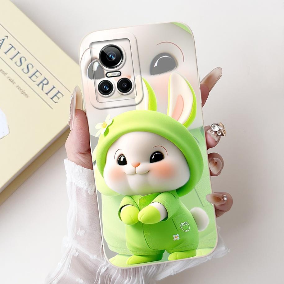 For Realme GT Neo 3 Case Lovely Panda Rabbit Dog Duck Soft Liquid Silicone Shockproof Bumper For Realme GT Neo3 150W Phone Cases