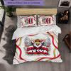 Poland Football Pattern 3 Pieces Bedding Set Soft Microfiber Duvet Cover with Pillow Cases for Bedroom